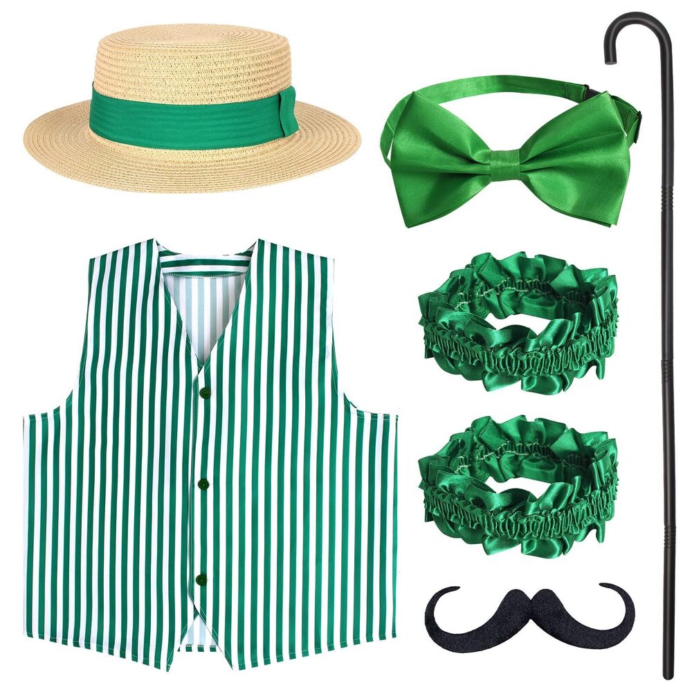 6267 6 Pieces Barbershop Quartet Costume-carnival Barker